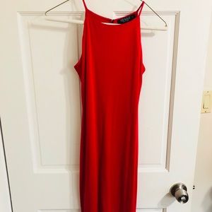 NWT Red Midi Party Dress. Size Small
